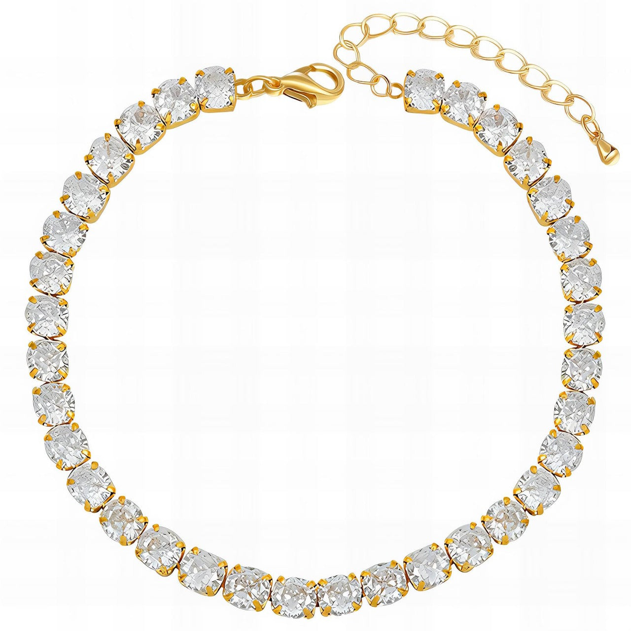 18K gold plated Stainless steel  Tennis bracelet, Intensity