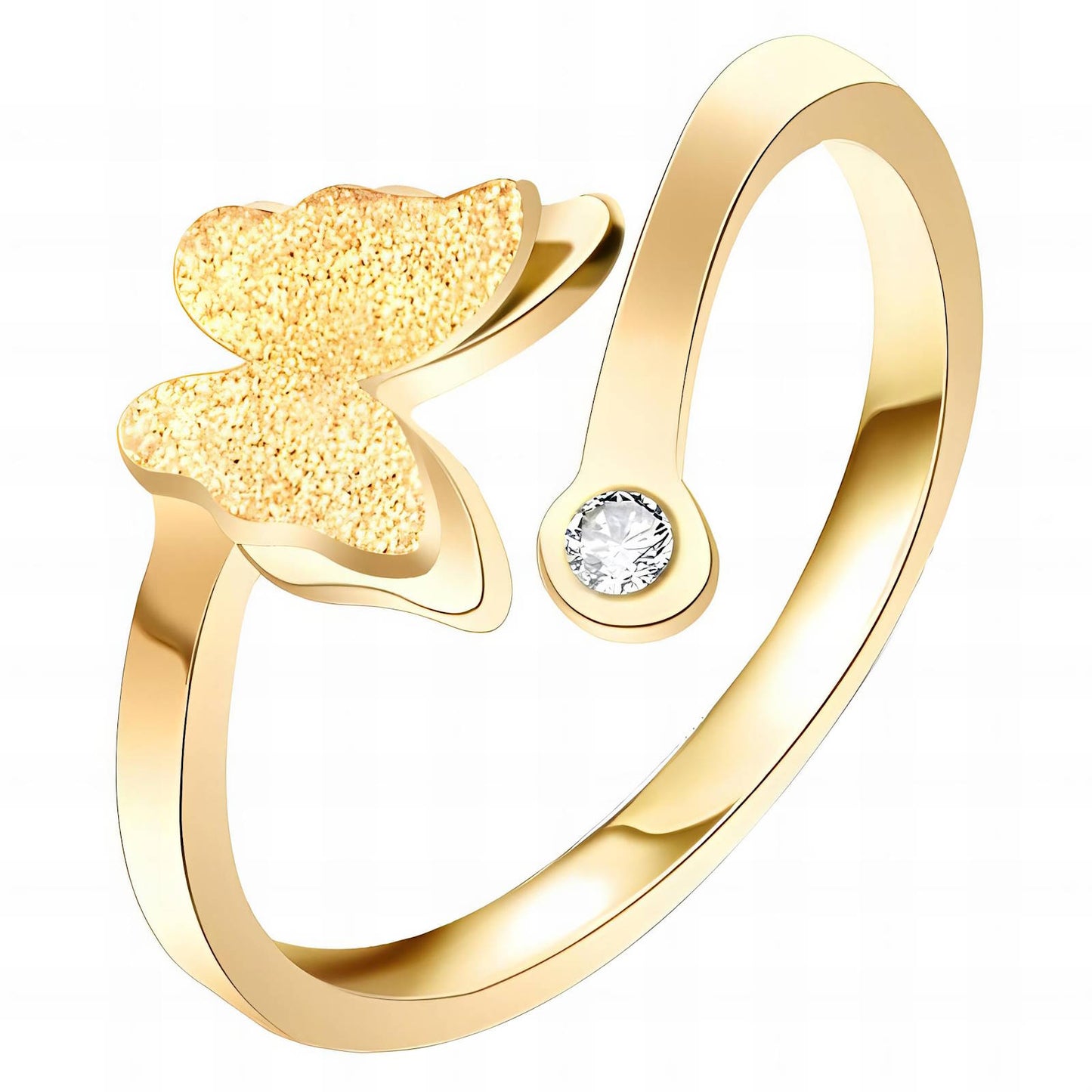 18K gold plated Stainless steel  Butterfly finger ring |Dandy’s Store