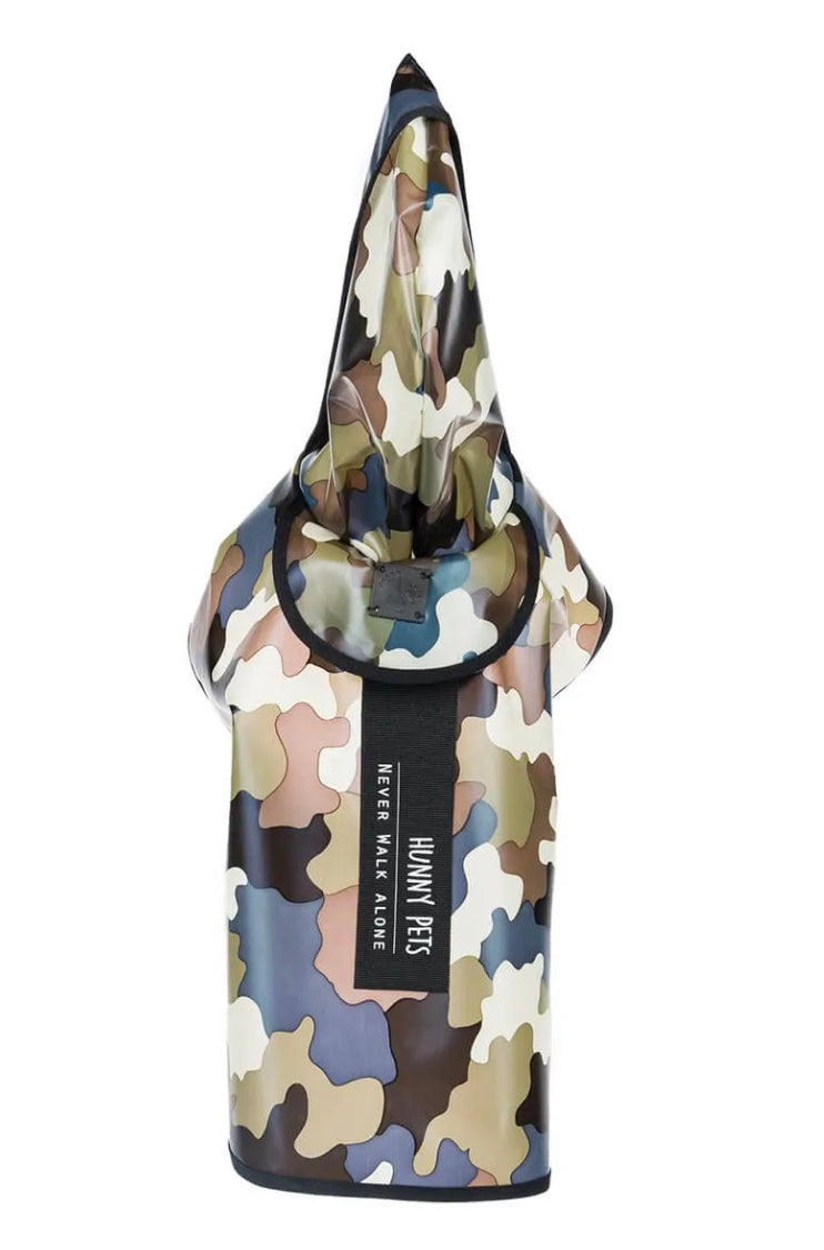Super chic camouflage raincoat. Luxury clothing for your pet.