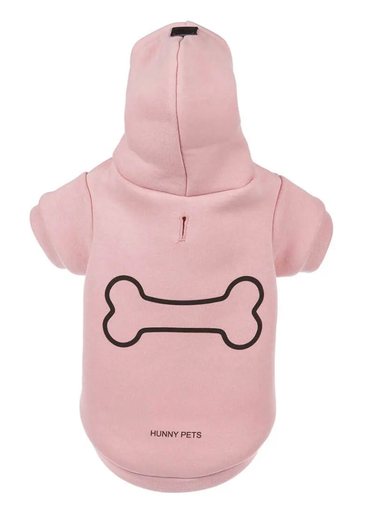 Customizable hooded sweatshirt with name. Luxury chic clothing for your Pet.