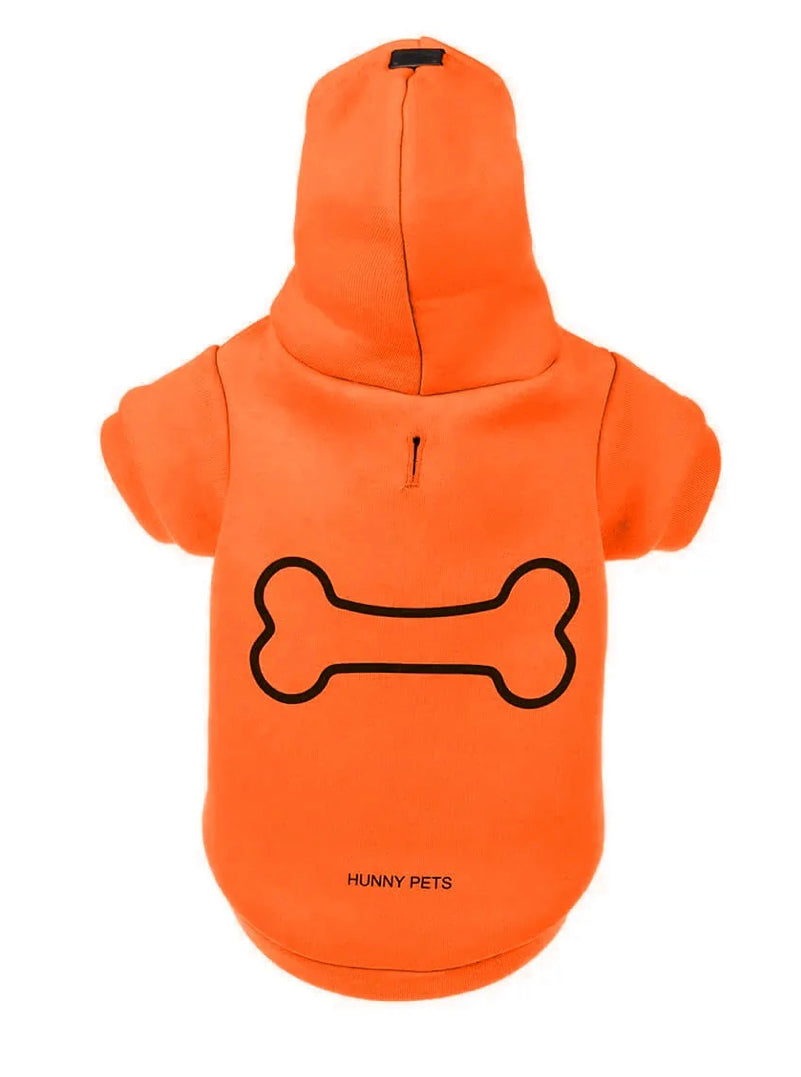 Customizable hooded sweatshirt with name. Luxury chic clothing for your Pet.