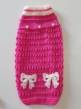 Dress in fresh knitted yarn. Luxury chic clothing for your Pet.