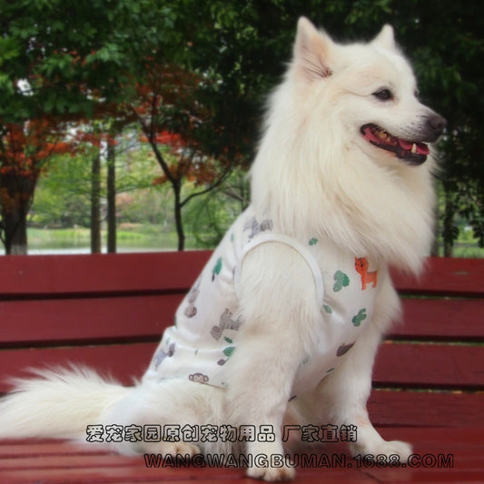Lightweight top in breathable fabric to protect your pet from the sun's rays. Large sizes.
