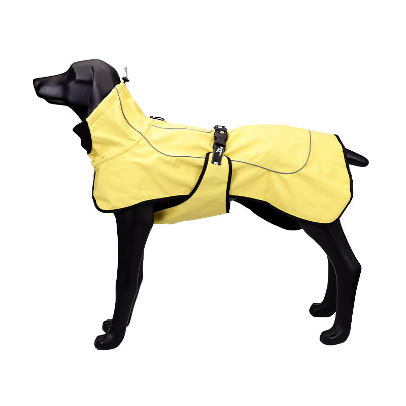 Large and medium-sized dog warm raincoat