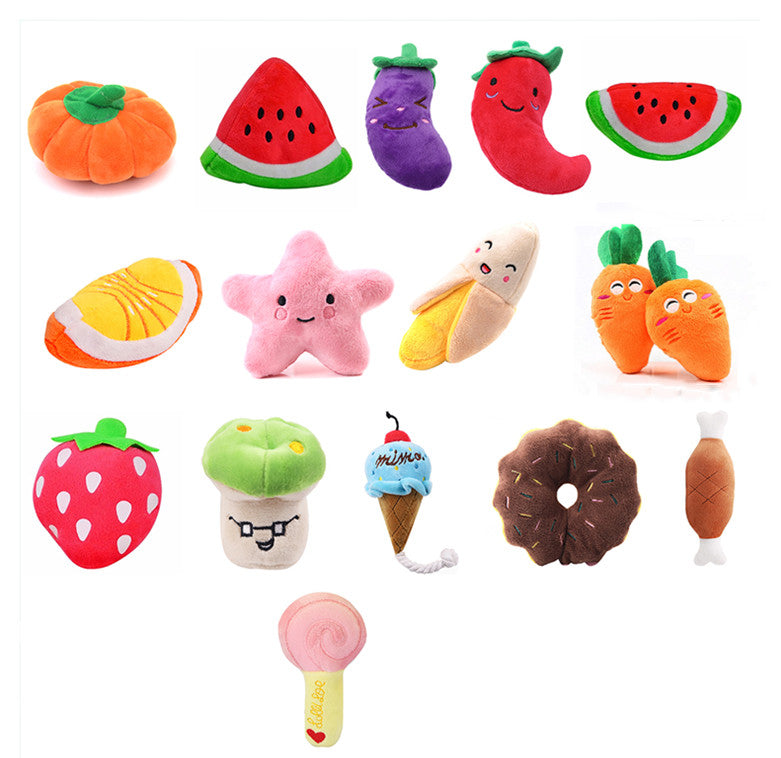 Plush, fruit, cartoon, donuts sound toys for your sweetheart to play. Luxury chic accessories for dogs, cats and pets