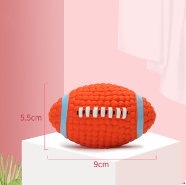 Latex football ball for cleaning teeth resistant to your pet's bites. Luxury chic accessories and toys for dogs, cats and pets.