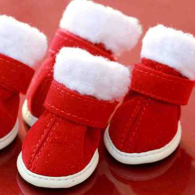 Christmas shoes for your pet. Luxury chic accessories and clothing for dogs, cats and pets.