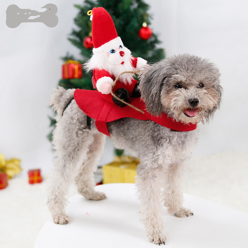 Vestito Natalizio per cani | Babbo Natale a cavallo | Dandy's Store