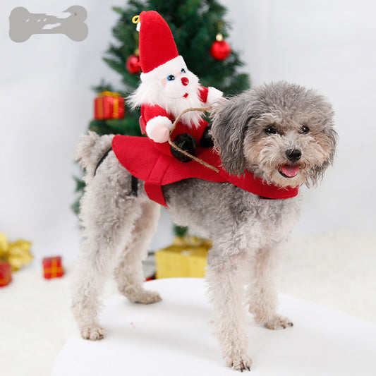 Santa Claus also arrives astride your Pet.