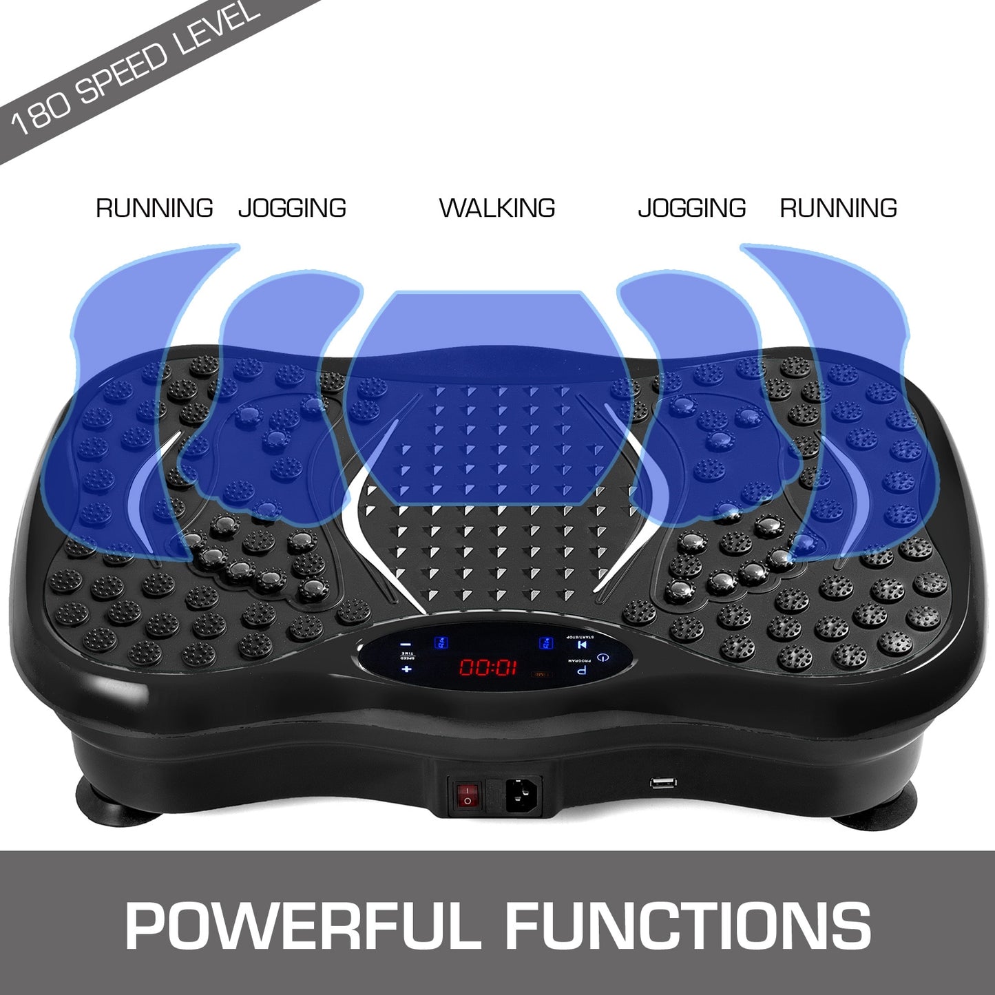 VEVOR full body vibration plate with resistance bands and remote control for fat burning, weight loss and toning.