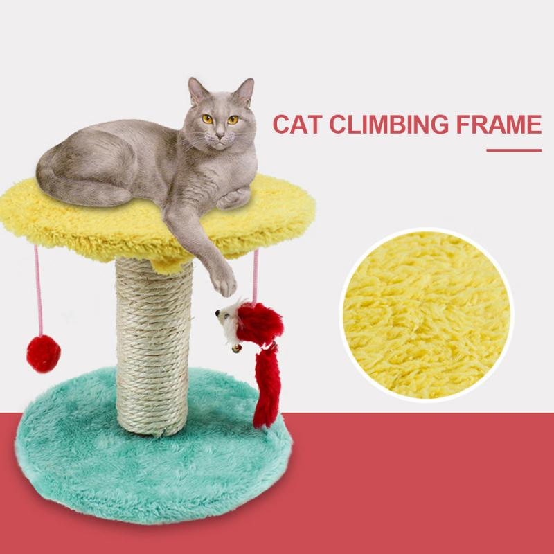Scratching frame for climbing for cats. Cat gym with jumping platform.
