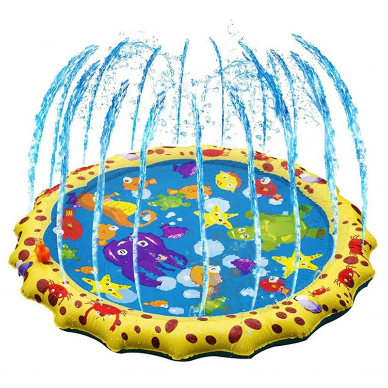 Splash Mat Inflatable Garden Cushion Sprinkler. Pool Toy Fountain for Kid and Dog.