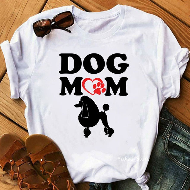 100% cotton T-shirt for Barbo-mums. Chic clothing for those who love poodles.