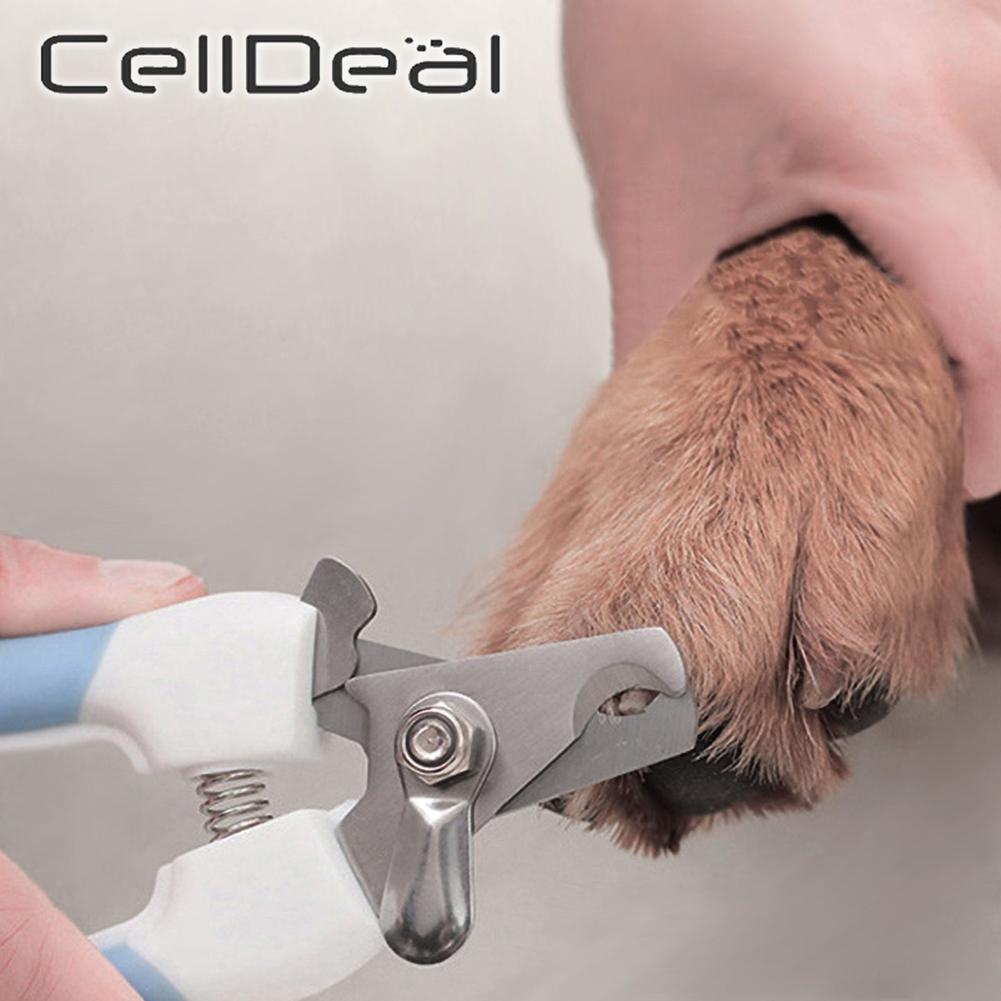 Professional two color stainless steel pet nail clippers.