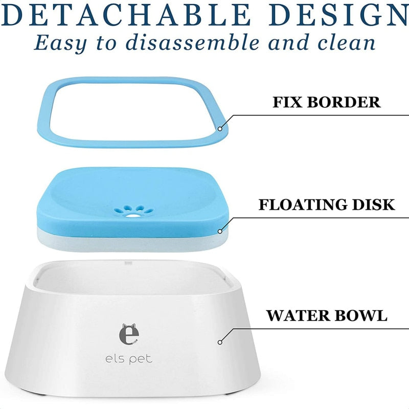 1.5 liter water bowl to stop wetting your pet's floor and ears. For dogs, cats and pets.