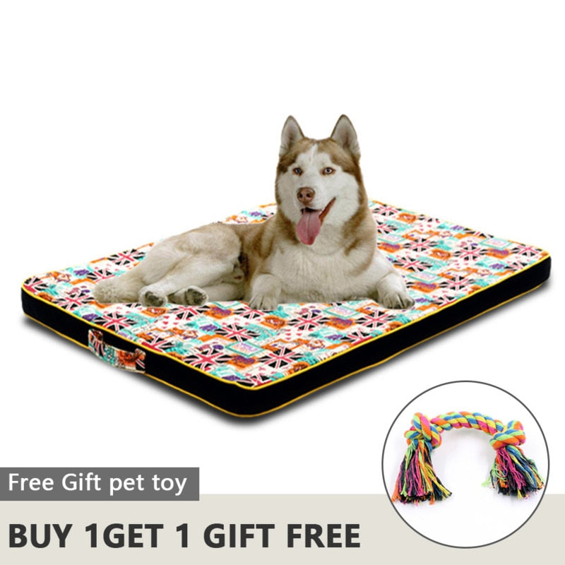 Large Dog Bed Mat Memory Foam Breathable Dog Beds Oxford Bottom Orthopedic Mattress Beds For Small Medium Large Pet