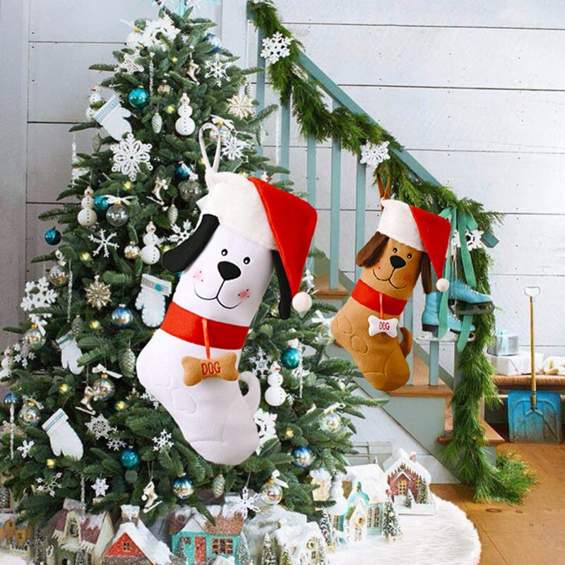 Soft cloth Christmas stocking to fill with gifts for your pet.