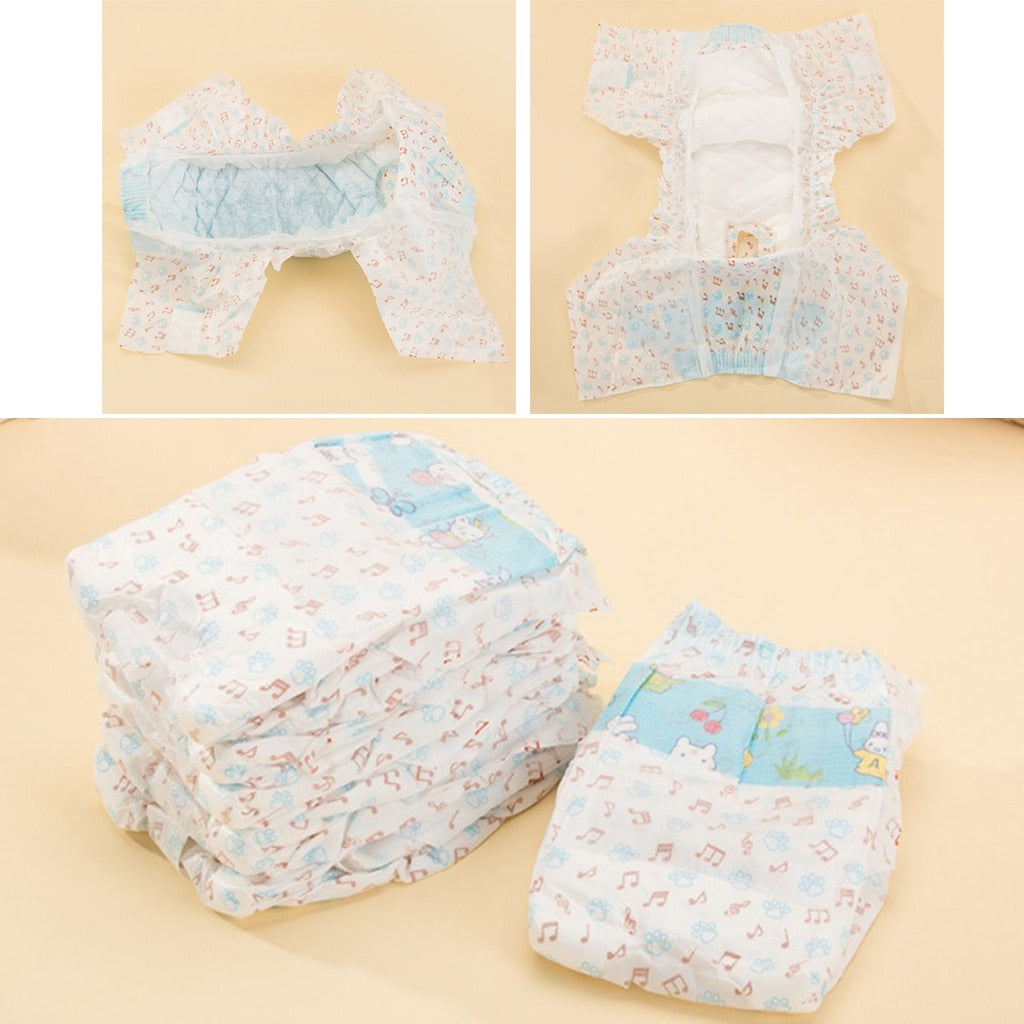 Super Absorbent Leak Proof Disposable Pet Panties / Diaper. Paw print with humidity indicator.