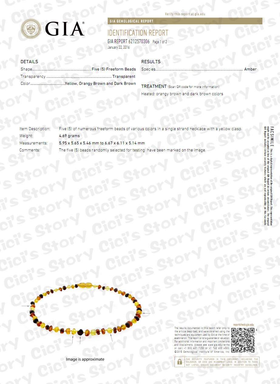 Cici's story clearance amber necklace