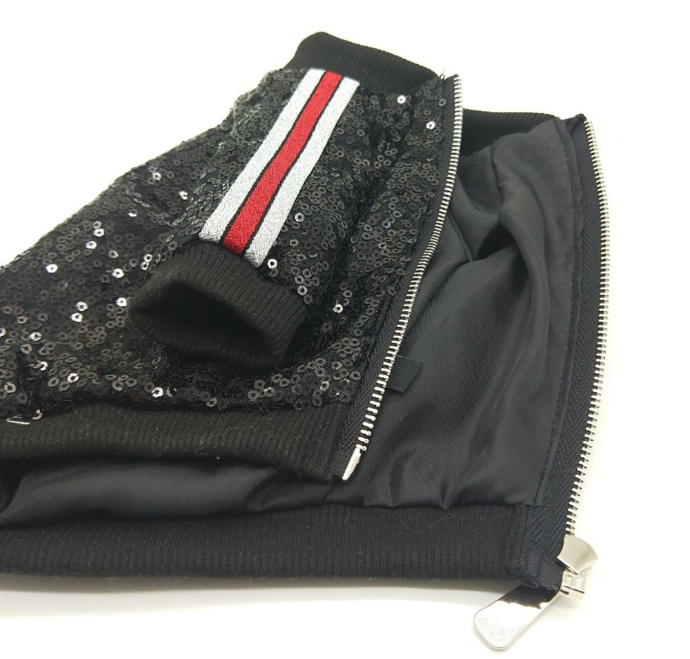 Gorgeous luxury Black vest with sequins for dogs, cats and pets
