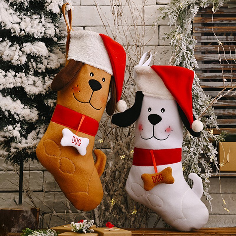 Calza di Natale in morbido panno da riempire di regali per il tuo Pet .