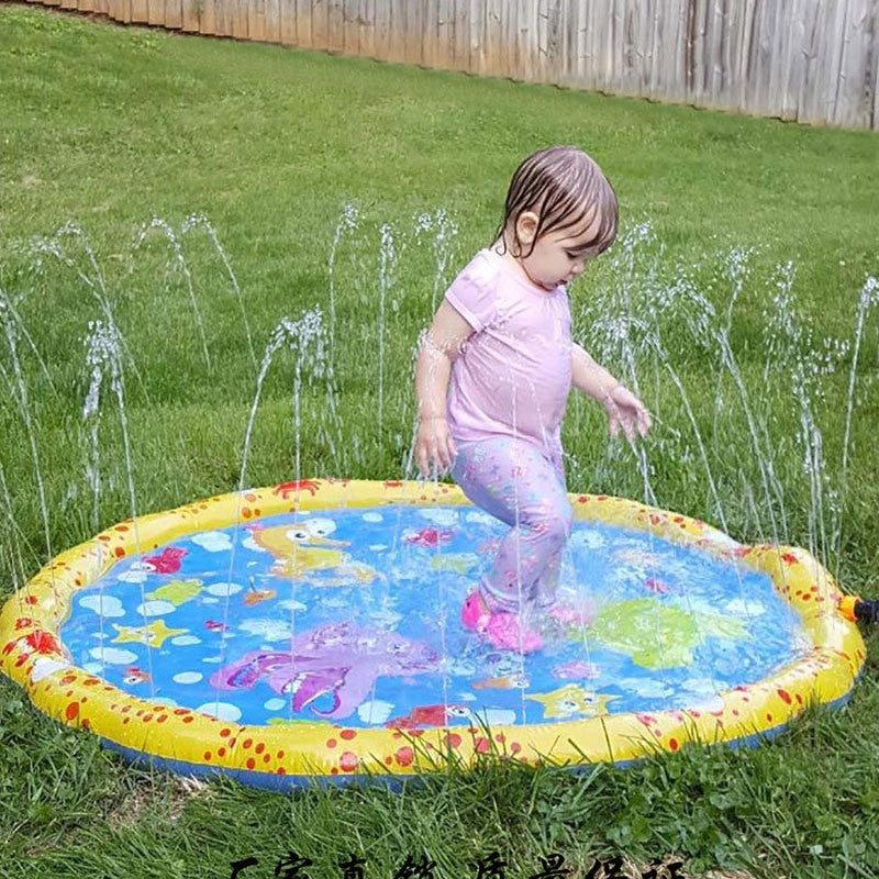 Splash Mat Inflatable Garden Cushion Sprinkler. Pool Toy Fountain for Kid and Dog.