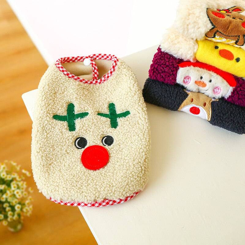 Delizioso smanicato modello lana cotta fantasie di Natale. Abbigliamento chic di lusso per cani, gatti e animali domestici.
