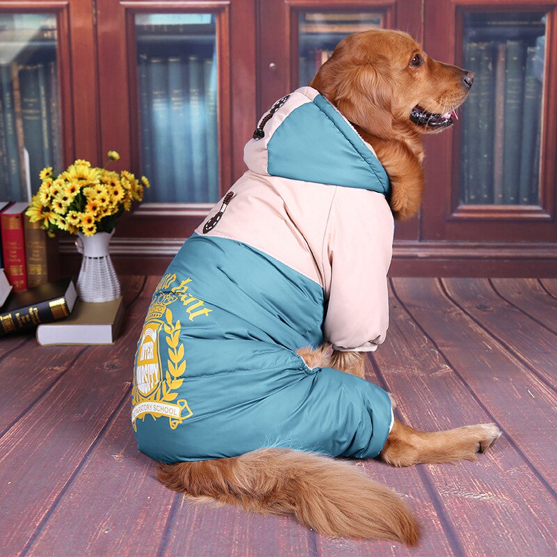 Warm fours suit for large dogs Warm autumn and winter for Golden Retriever and Labrador