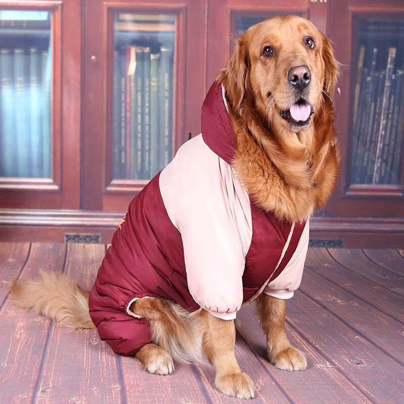 Warm fours suit for large dogs Warm autumn and winter for Golden Retriever and Labrador