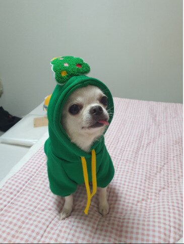 Christmas hoodies for small and medium sized pets from XS to 2XL