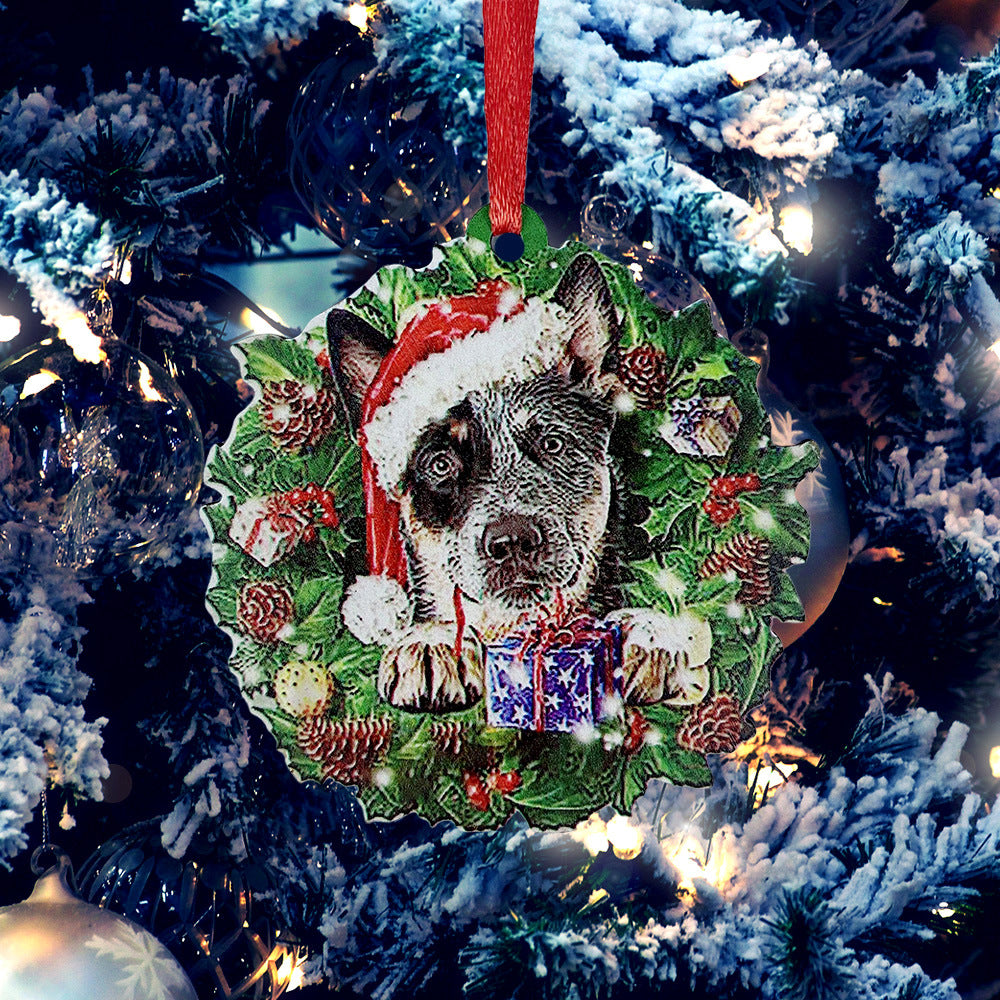 La più bella decorazione per il tuo albero di Natale ! Stupenda creazione artigianale in legno, dipinta a mano con il ritratto del tuo Pet.