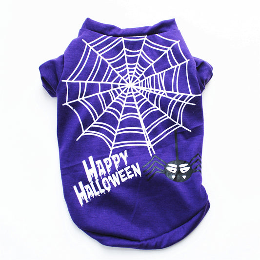 Maglia in cotone per Halloween . Abbigliamento chic di lusso per pets.