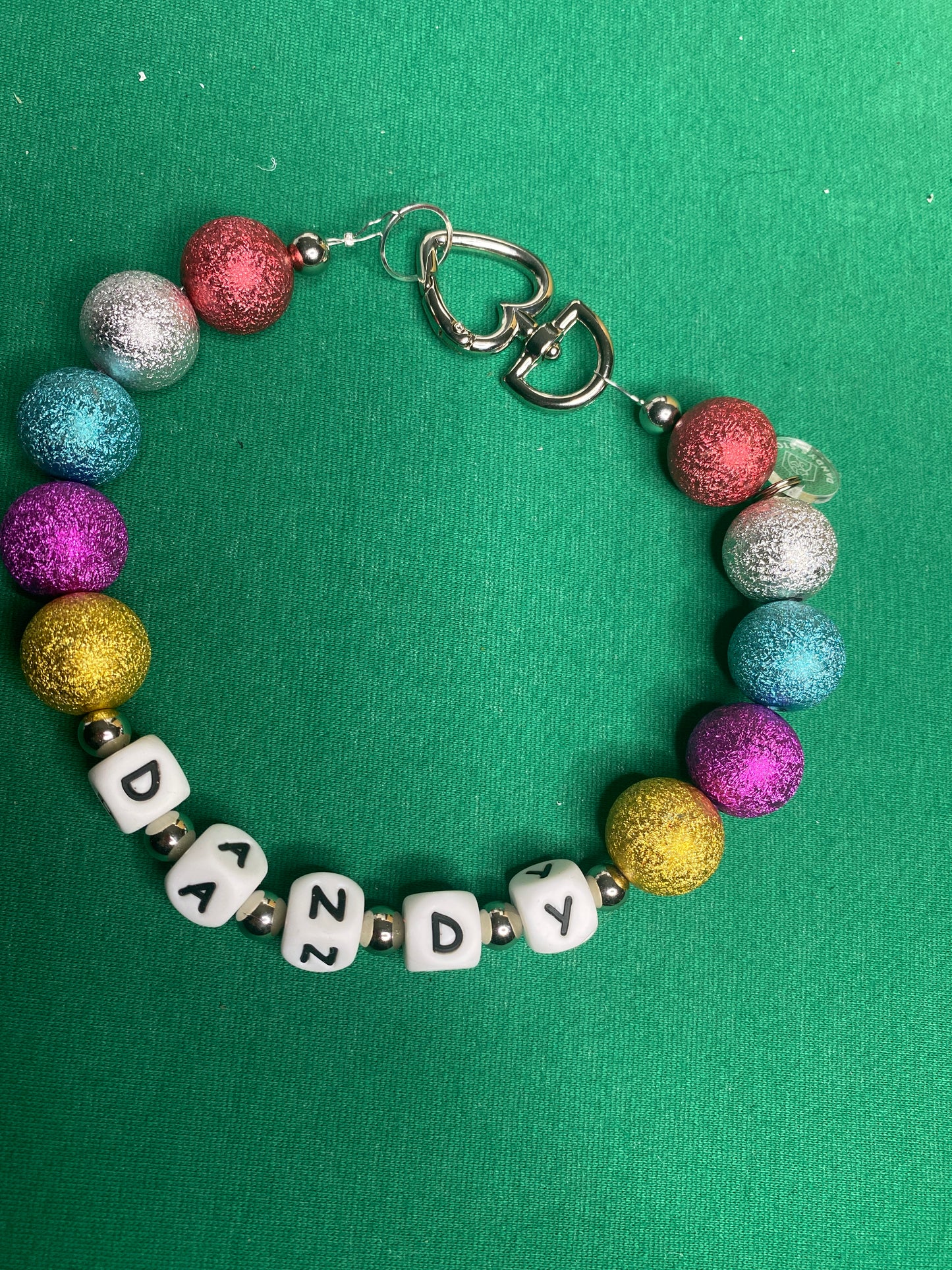 Multicolor Necklace with Name. Handmade with love for your pet.
