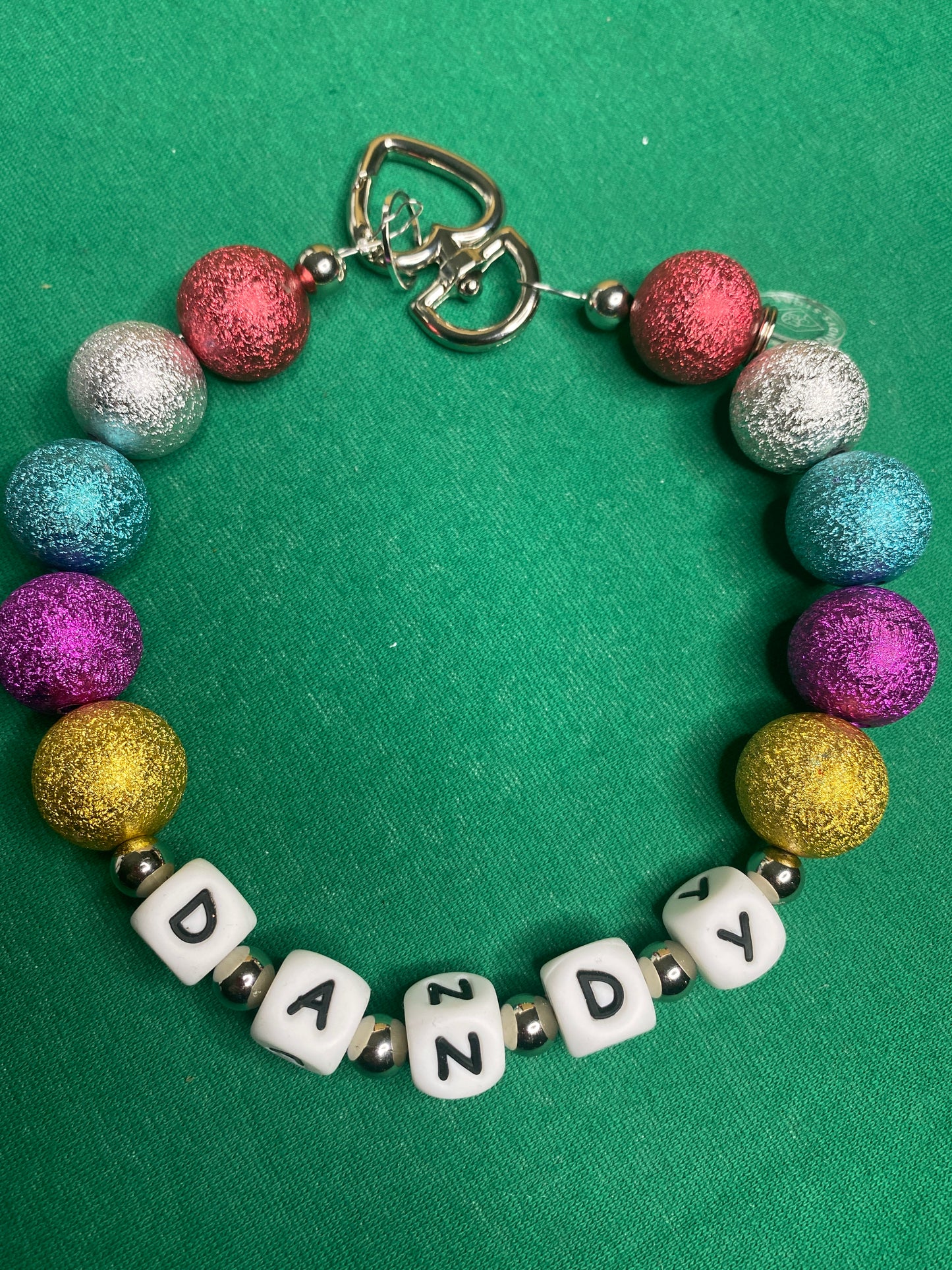 Multicolor Necklace with Name. Handmade with love for your pet.
