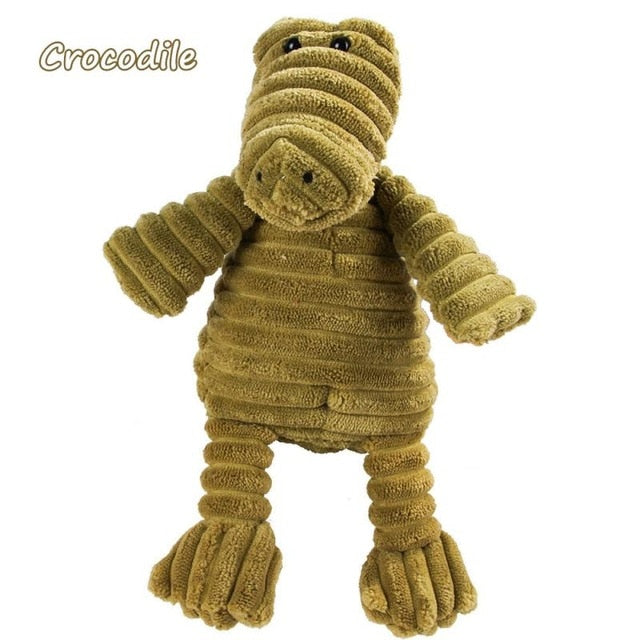 Animal Shaped Corduroy Sound Toys. For dogs, cats and pets.